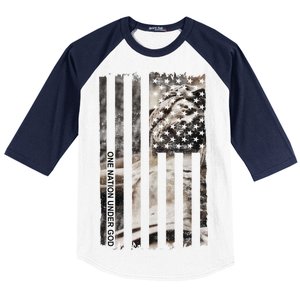 One Nation Under God American Jesus Flag Baseball Sleeve Shirt