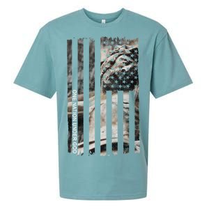 One Nation Under God American Jesus Flag Sueded Cloud Jersey T-Shirt