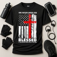 One Nation Under God Blessed Cooling Performance Crew T-Shirt