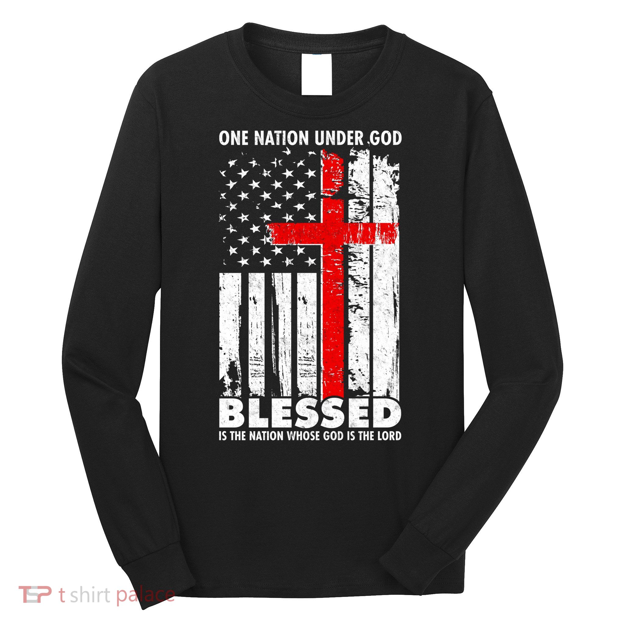 One Nation Under God Blessed Long Sleeve Shirt