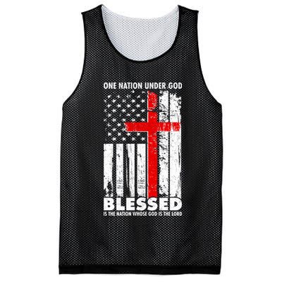 One Nation Under God Blessed Mesh Reversible Basketball Jersey Tank