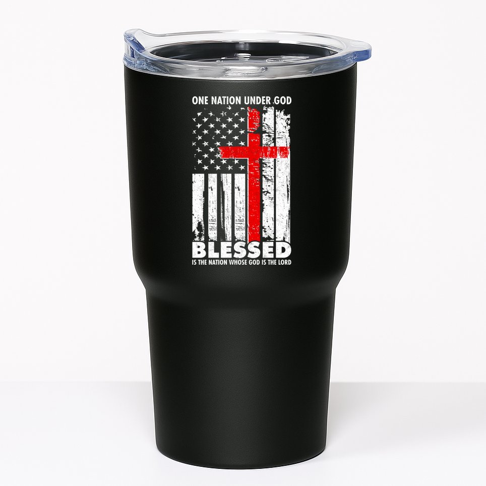One Nation Under God Blessed Tumbler