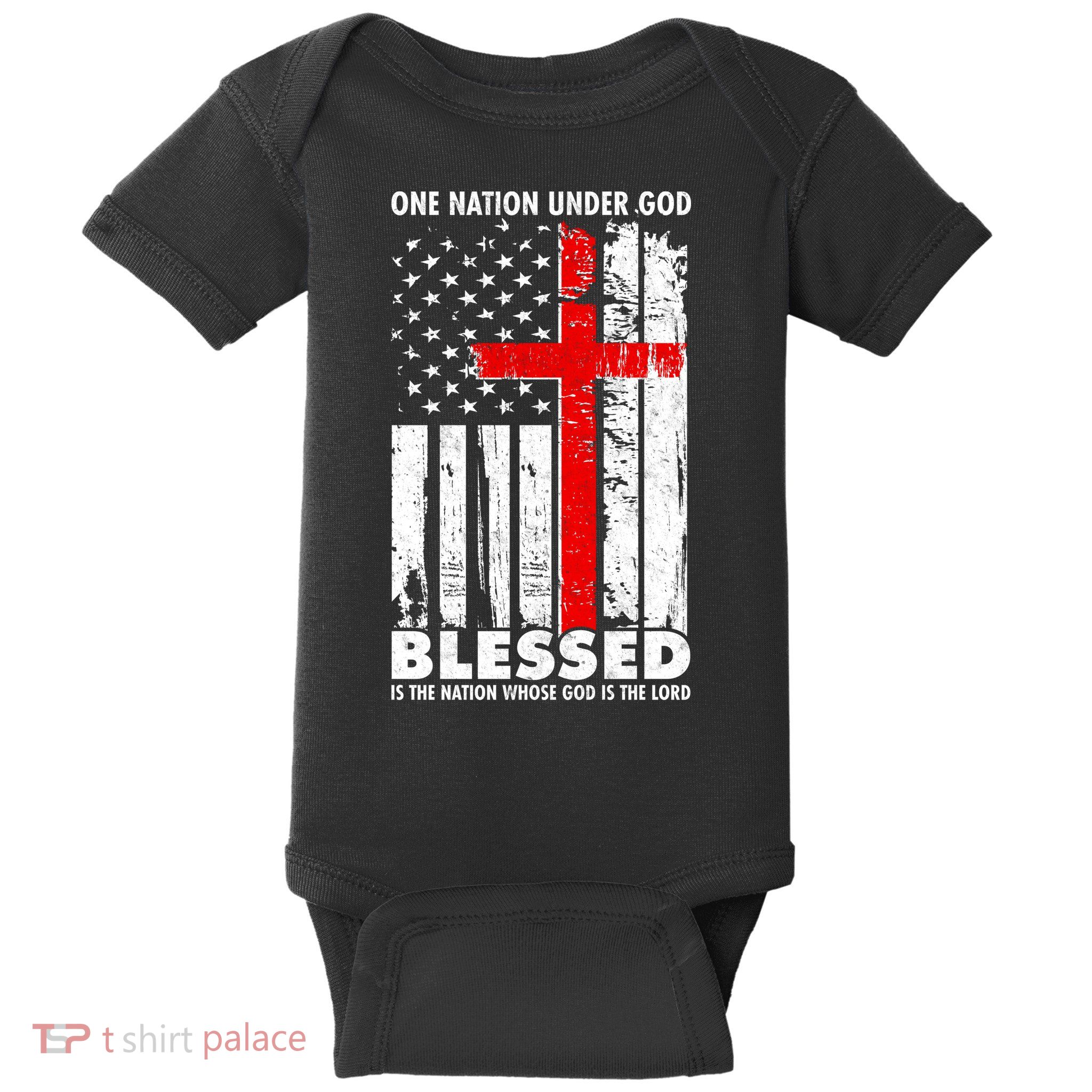 One Nation Under God Blessed Baby Bodysuit