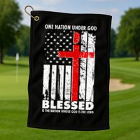 One Nation Under God Blessed Golf Towel