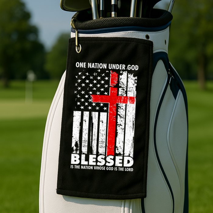 One Nation Under God Blessed Golf Towel