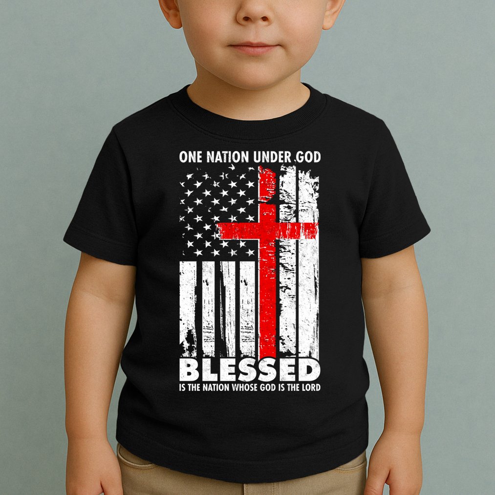 One Nation Under God Blessed Toddler T-Shirt