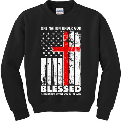 One Nation Under God Blessed Kids Sweatshirt