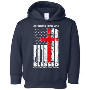 One Nation Under God Blessed Toddler Hoodie