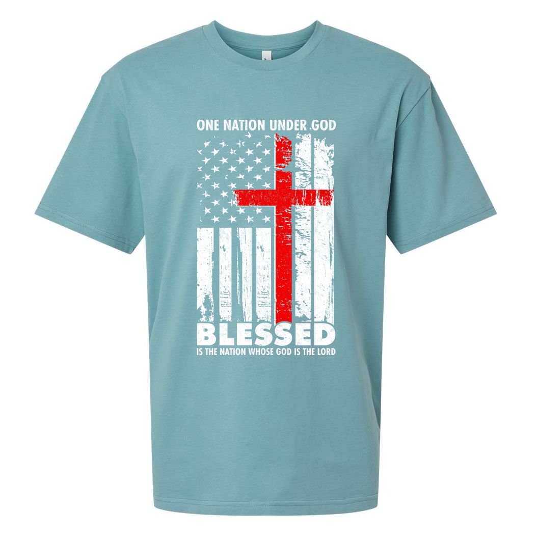 One Nation Under God Blessed Sueded Cloud Jersey T-Shirt