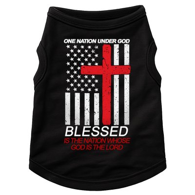 One Nation Under God Blessed Is The Nation Whose God Is The Lord Doggie Tank
