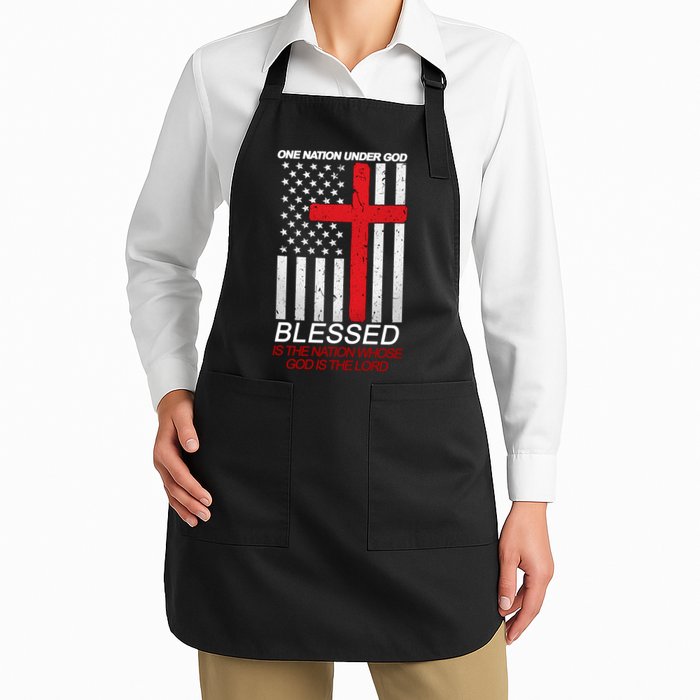 One Nation Under God Blessed Is The Nation Whose God Is The Lord Apron
