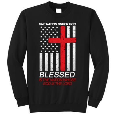 One Nation Under God Blessed Is The Nation Whose God Is The Lord Sweatshirt