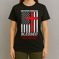 One Nation Under God Blessed Is The Nation Whose God Is The Lord T-Shirt
