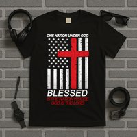 One Nation Under God Blessed Is The Nation Whose God Is The Lord T-Shirt