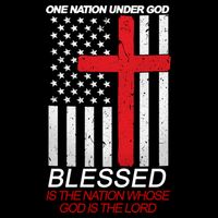 One Nation Under God Blessed Is The Nation Whose God Is The Lord T-Shirt