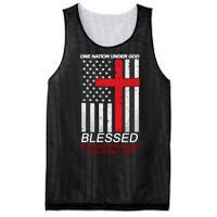 One Nation Under God Blessed Is The Nation Whose God Is The Lord Mesh Reversible Basketball Jersey Tank