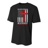 One Nation Under God Blessed Is The Nation Whose God Is The Lord Youth Performance Sprint T-Shirt