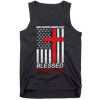 One Nation Under God Blessed Is The Nation Whose God Is The Lord Tank Top