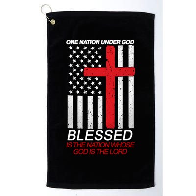 One Nation Under God Blessed Is The Nation Whose God Is The Lord Golf Towel