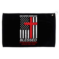 One Nation Under God Blessed Is The Nation Whose God Is The Lord Grommeted Golf Towel