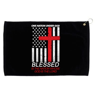 One Nation Under God Blessed Is The Nation Whose God Is The Lord Grommeted Golf Towel