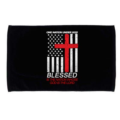 One Nation Under God Blessed Is The Nation Whose God Is The Lord Microfiber Hand Towel