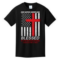 One Nation Under God Blessed Is The Nation Whose God Is The Lord Kids T-Shirt