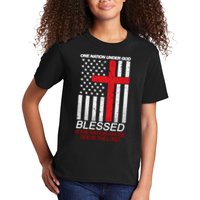 One Nation Under God Blessed Is The Nation Whose God Is The Lord Kids T-Shirt