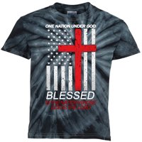 One Nation Under God Blessed Is The Nation Whose God Is The Lord Kids Tie-Dye T-Shirt