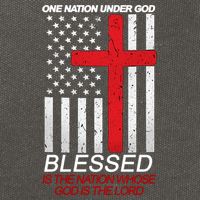 One Nation Under God Blessed Is The Nation Whose God Is The Lord Cotton Canvas Backpack