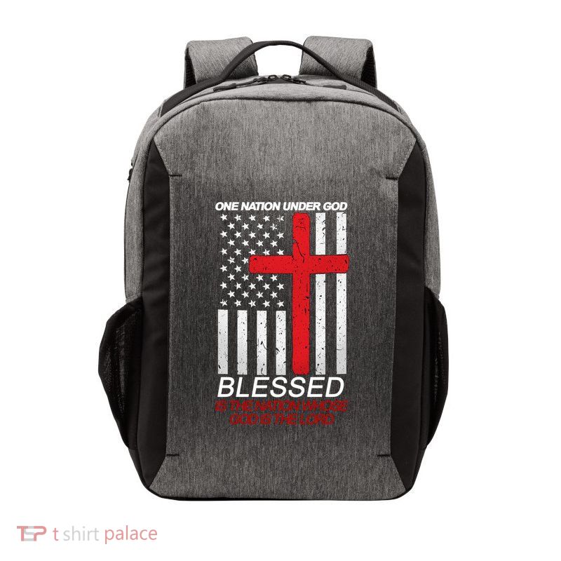 One Nation Under God Blessed Is The Nation Whose God Is The Lord Vector Backpack