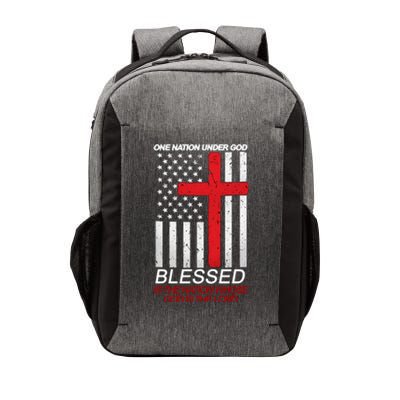 One Nation Under God Blessed Is The Nation Whose God Is The Lord Vector Backpack