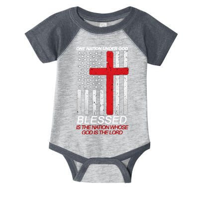 One Nation Under God Blessed Is The Nation Whose God Is The Lord Infant Baby Jersey Bodysuit