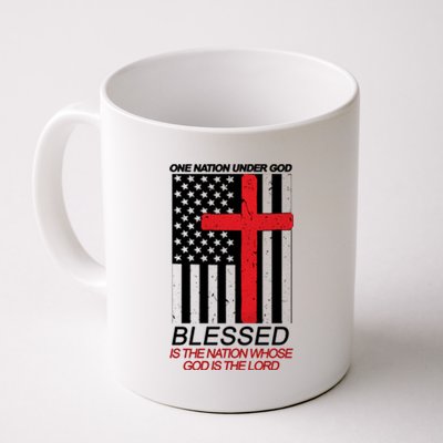 One Nation Under God Blessed Is The Nation Whose God Is The Lord Coffee Mug