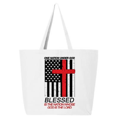 One Nation Under God Blessed Is The Nation Whose God Is The Lord 25L Jumbo Tote