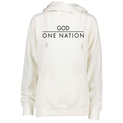 One Nation Under God Christianity Faith Womens Funnel Neck Pullover Hood