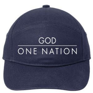 One Nation Under God Christianity Faith 7-Panel Snapback Hat