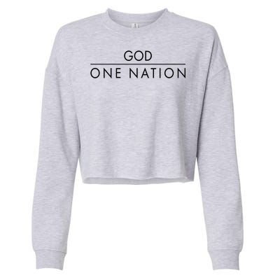 One Nation Under God Christianity Faith Cropped Pullover Crew