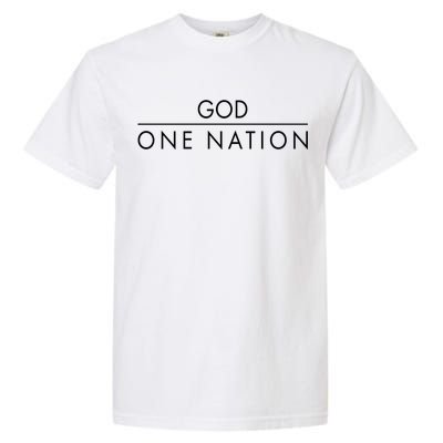 One Nation Under God Christianity Faith Garment-Dyed Heavyweight T-Shirt