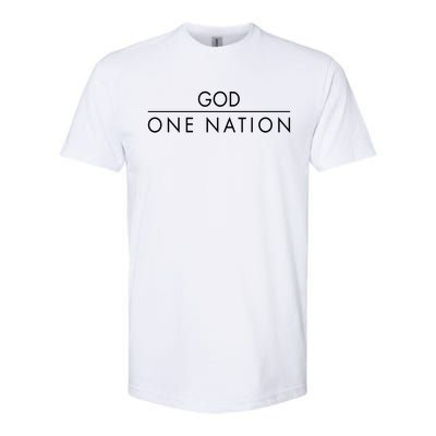 One Nation Under God Christianity Faith Softstyle CVC T-Shirt