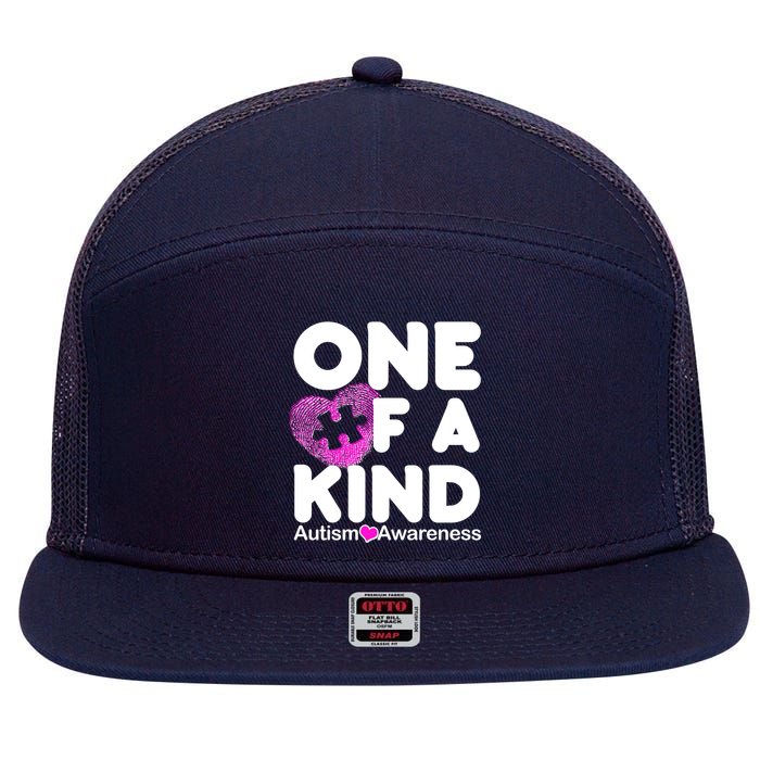 One of a Kind - Autism Awareness 7 Panel Mesh Trucker Snapback Hat