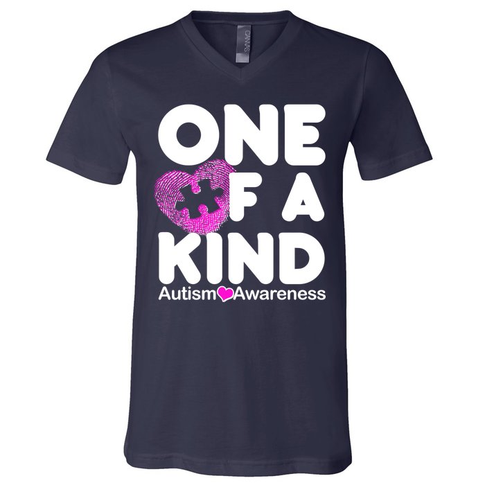 One of a Kind - Autism Awareness V-Neck T-Shirt