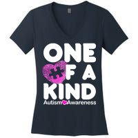 One of a Kind - Autism Awareness Women's V-Neck T-Shirt