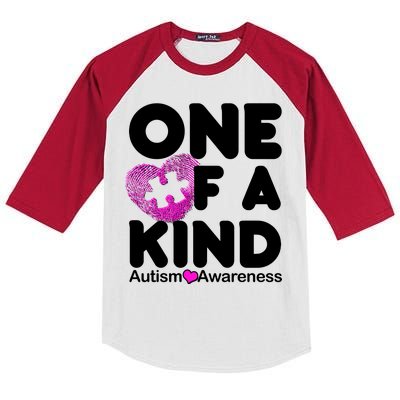 One of a Kind - Autism Awareness Kids Colorblock Raglan Jersey