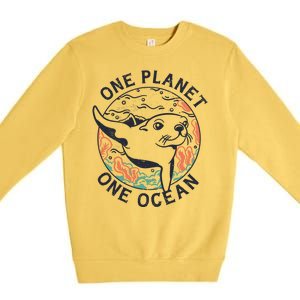 One Planet One Ocean Seal Premium Crewneck Sweatshirt