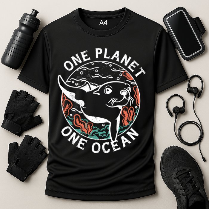 One Planet One Ocean Seal Cooling Performance Crew T-Shirt