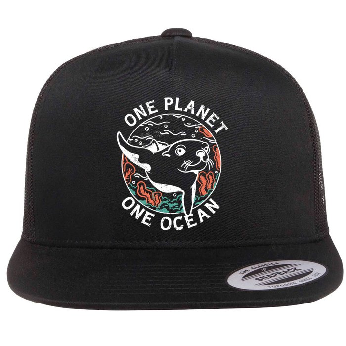 One Planet One Ocean Seal Flatbill Hat