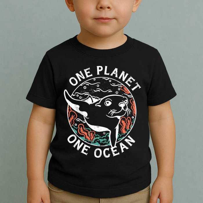 One Planet One Ocean Seal Toddler T-Shirt