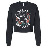 One Planet One Ocean Seal Cropped Pullover Crew