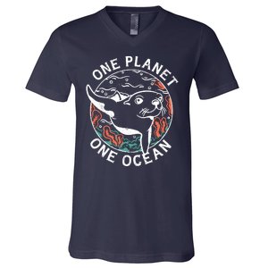 One Planet One Ocean Seal V-Neck T-Shirt